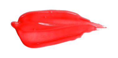 Kırmızı fırça beyaz arkaplanda izole edilmiş. Suluboya