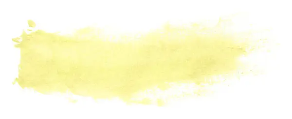 白色背景上孤立的黄色刷子 浅黄色 — 图库照片