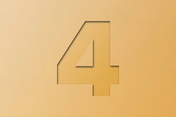 Orange Confetti Paper Alphabet Number — Stock Photo, Image