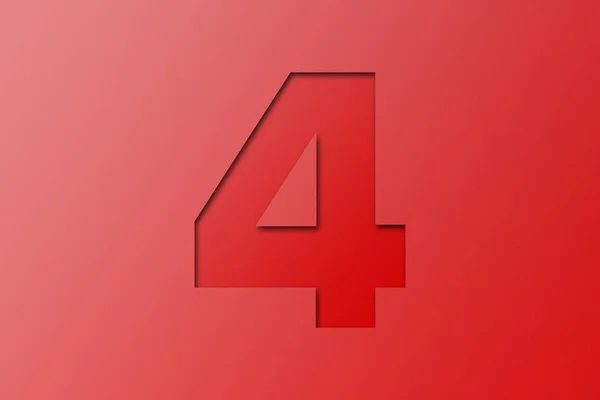 Rotes Papier Alphabet Papier Nummer — Stockfoto