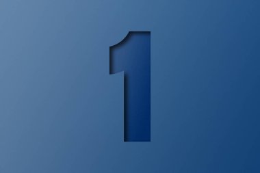 mavi kağıt alfabe kağıt numarası 1