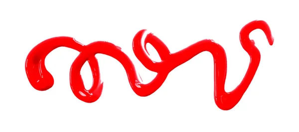 白い背景に赤の水彩ドロップジグザグ — ストック写真