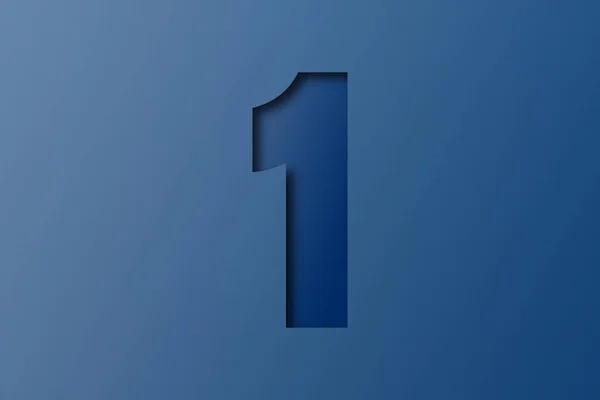 Papel Azul Alfabeto Papel Número — Foto de Stock