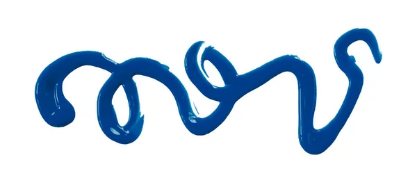 Ziguezague Gota Aquarela Azul Isolado Fundo Branco — Fotografia de Stock