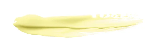 白色背景上孤立的黄色刷子 浅黄色 — 图库照片