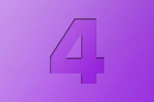 Violet Paper Style Paper Font Number — Photo