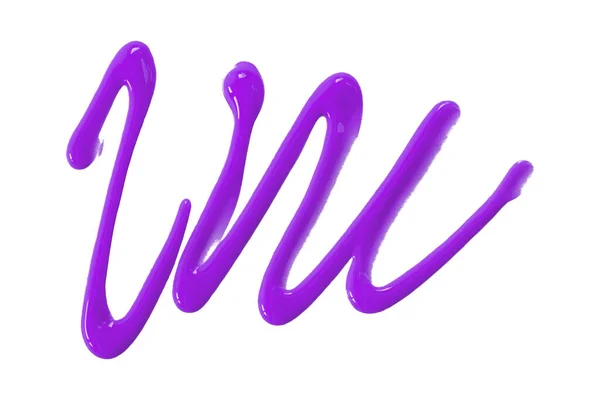 Фіолетовий Акварельний Краплинний Зигзаг Ізольований Білому Тлі — стокове фото