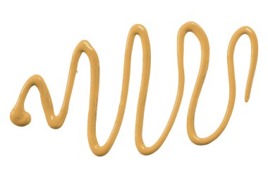 Turuncu suluboya damla zigzag beyaz arkaplanda izole.