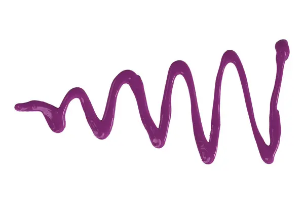 Глубокий Фиолетовый Акварель Капли Зигзаг Изолированы Белом Фоне — стоковое фото