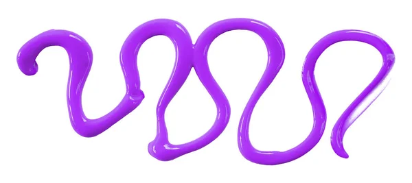 Фиолетовый Капли Акварели Зигзаг Изолированы Белом Фоне — стоковое фото