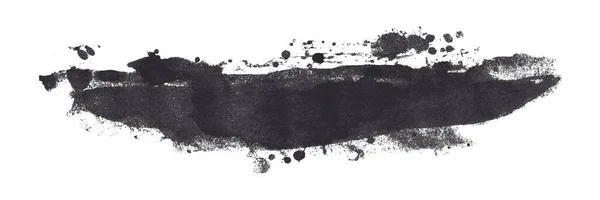 Sfondo Grigio Acquerello Nero Pittura Artistica Mano Isolato Sfondo Bianco — Foto Stock