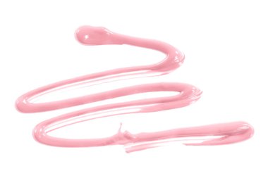 Pembe suluboya damla zigzag beyaz arkaplanda izole.