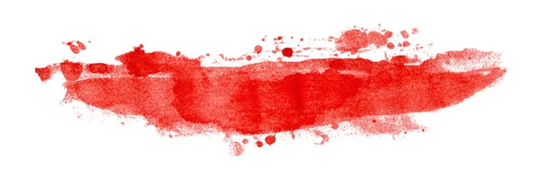 Fundo Aquarela Vermelho Pintura Artística Mão Isolado Fundo Branco — Fotografia de Stock