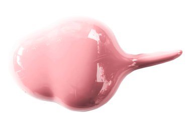 Pembe suluboya damla zigzag beyaz arkaplanda izole.