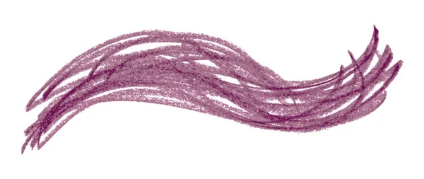 Draw Dark Purple Pencil Line Isolated White Background — Stock Photo, Image
