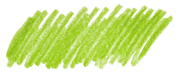Beyaz Arkaplanda Yeşil Kalem Darbeleri Izole Edildi — Stok fotoğraf