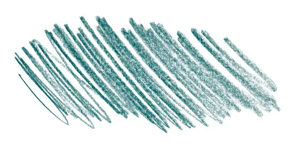 Grüne Bleistiftstriche Isoliert Auf Weißem Hintergrund — Stockfoto