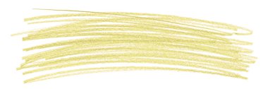 Açık sarı kalem darbeleri beyaz arkaplanda izole.