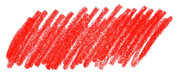 白い背景に隔離された赤鉛筆ストローク — ストック写真