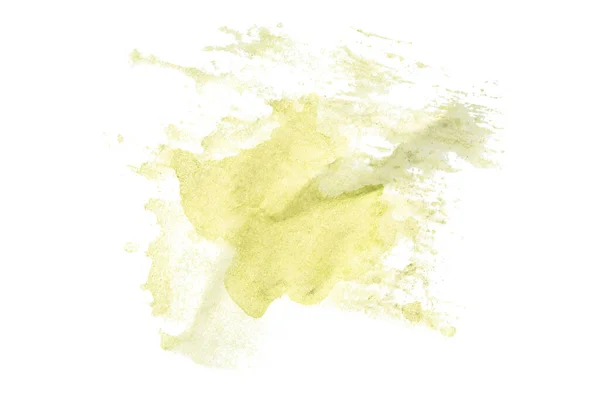 浅黄色水彩画背景 艺术风格的手绘 在白色背景下隔离 — 图库照片