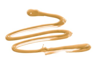 Turuncu suluboya damla zigzag beyaz arkaplanda izole.