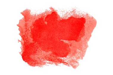 kırmızı suluboya arka plan. Sanatsal el boyası. beyaz arkaplanda izole