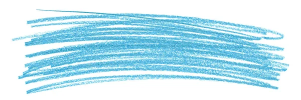 Hellblaue Bleistiftstriche Isoliert Auf Weißem Hintergrund — Stockfoto