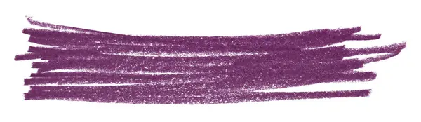 在白色的背景上画出一条深紫色的铅笔线 — 图库照片