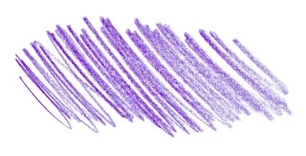 Фіолетові Штрихи Олівцем Ізольовані Білому Тлі — стокове фото