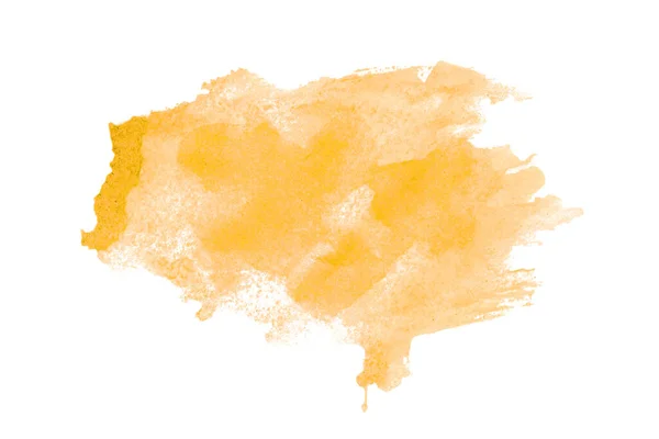 Fundo Aquarela Amarelo Pintura Artística Mão Isolado Fundo Branco — Fotografia de Stock