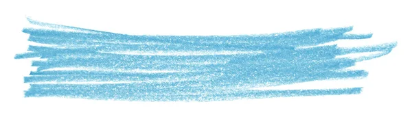 Hellblaue Bleistiftstriche Isoliert Auf Weißem Hintergrund — Stockfoto