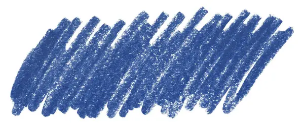 Beyaz Arkaplanda Mavi Kalem Darbeleri Izole Edildi — Stok fotoğraf