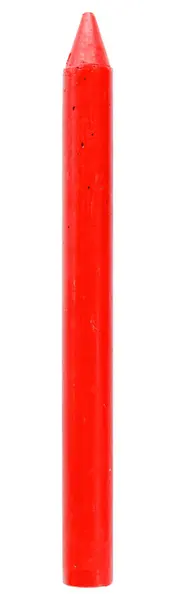 白い背景に隔離された赤いクレヨン — ストック写真