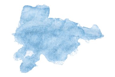 Açık mavi suluboya arka plan. Sanatsal el boyası. beyaz arkaplanda izole