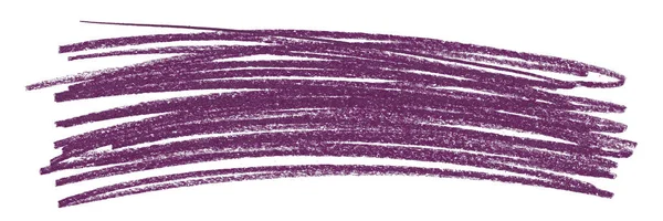 Disegnare Una Linea Matita Viola Scuro Isolato Uno Sfondo Bianco — Foto Stock