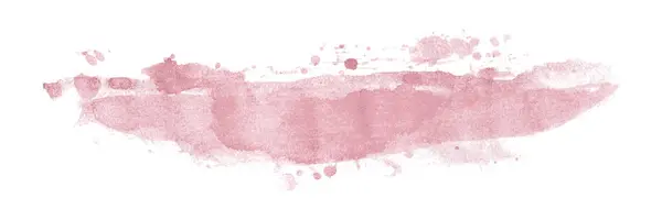 粉色水彩画背景 艺术风格的手绘 在白色背景下隔离 — 图库照片