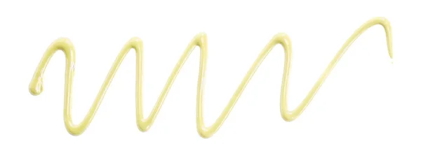 Helle Gelbe Aquarelltropfen Zickzack Auf Weißem Hintergrund — Stockfoto