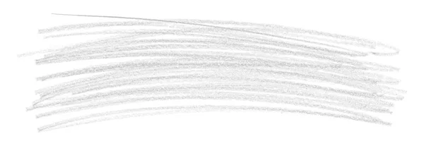 Weiße Bleistiftstriche Isoliert Auf Weißem Hintergrund — Stockfoto