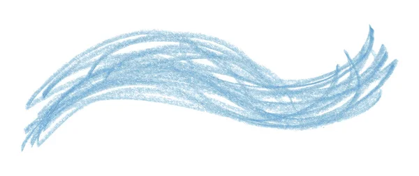 Açık Mavi Kalem Darbeleri Beyaz Arkaplanda Izole Edildi — Stok fotoğraf