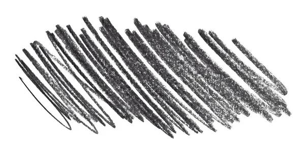 在白色背景上孤立的黑色和灰色铅笔笔划 — 图库照片