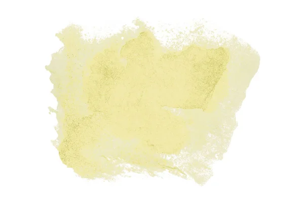 Ανοιχτό Κίτρινο Φόντο Υδατογραφία Καλλιτεχνική Μπογιά Χεριών Απομονωμένο Λευκό Φόντο — Φωτογραφία Αρχείου