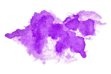 Mor suluboya arka plan. Sanatsal el boyası. beyaz arkaplanda izole
