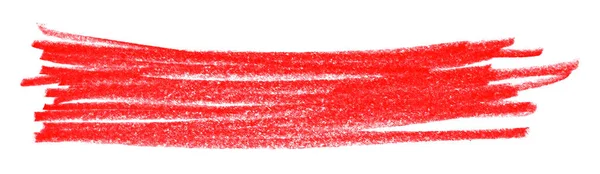 Червоні Штрихи Олівцем Ізольовані Білому Тлі — стокове фото