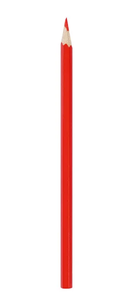 Piros Ceruza Elszigetelt Fehér Háttér — Stock Fotó