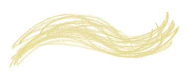 Açık sarı kalem darbeleri beyaz arkaplanda izole.