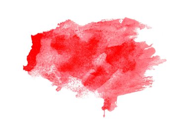 kırmızı suluboya arka plan. Sanatsal el boyası. beyaz arkaplanda izole