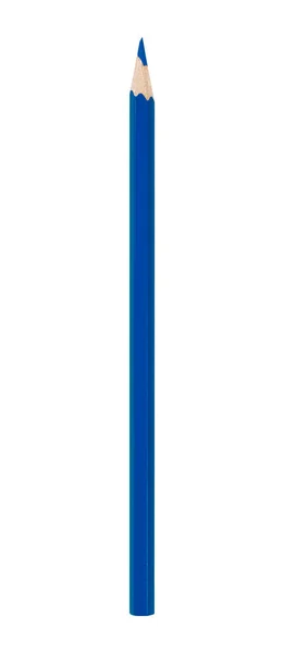 Kék Ceruza Elszigetelt Fehér Alapon — Stock Fotó