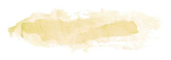 Светло Желтый Акварельный Фон Художественная Краска Изолированные Белом Фоне — стоковое фото