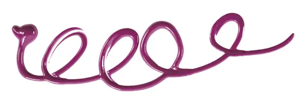 Глибоко Фіолетові Акварельні Краплі Зигзаг Ізольовані Білому Тлі — стокове фото