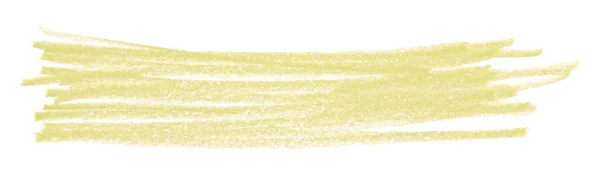 Açık Sarı Kalem Darbeleri Beyaz Arkaplanda Izole — Stok fotoğraf